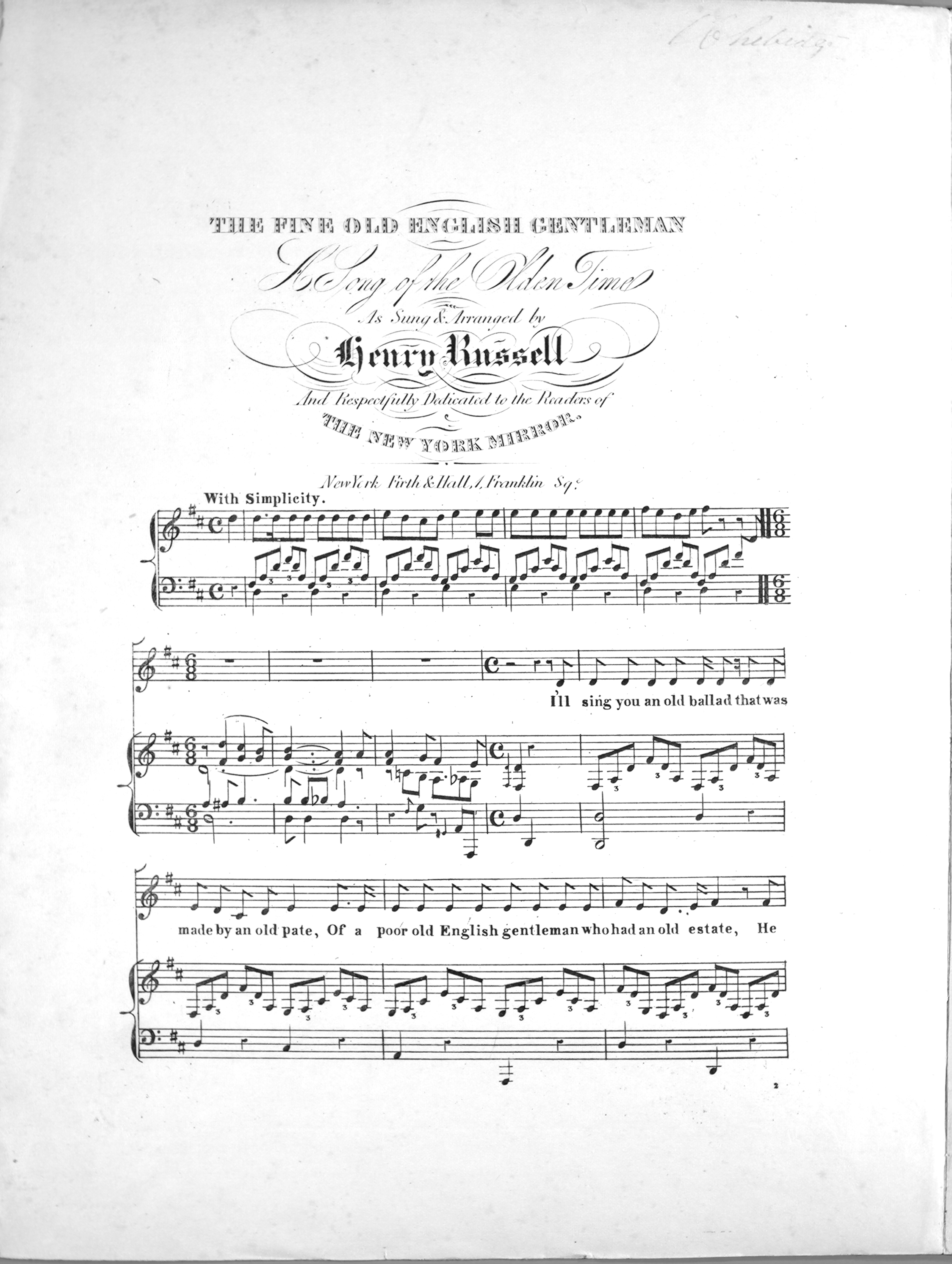 Sheet music cover image of the song 'King and Country An English Patriotic  Song Taken from the Boston Patriotic Song of Adams and Liberty', with  original authorship notes reading 'Written by Thomas